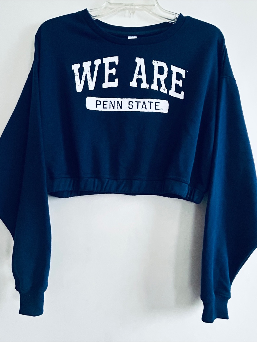 Penn State Navy Cropped 'We Are' Sweatshirt